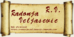 Radonja Veljašević vizit kartica